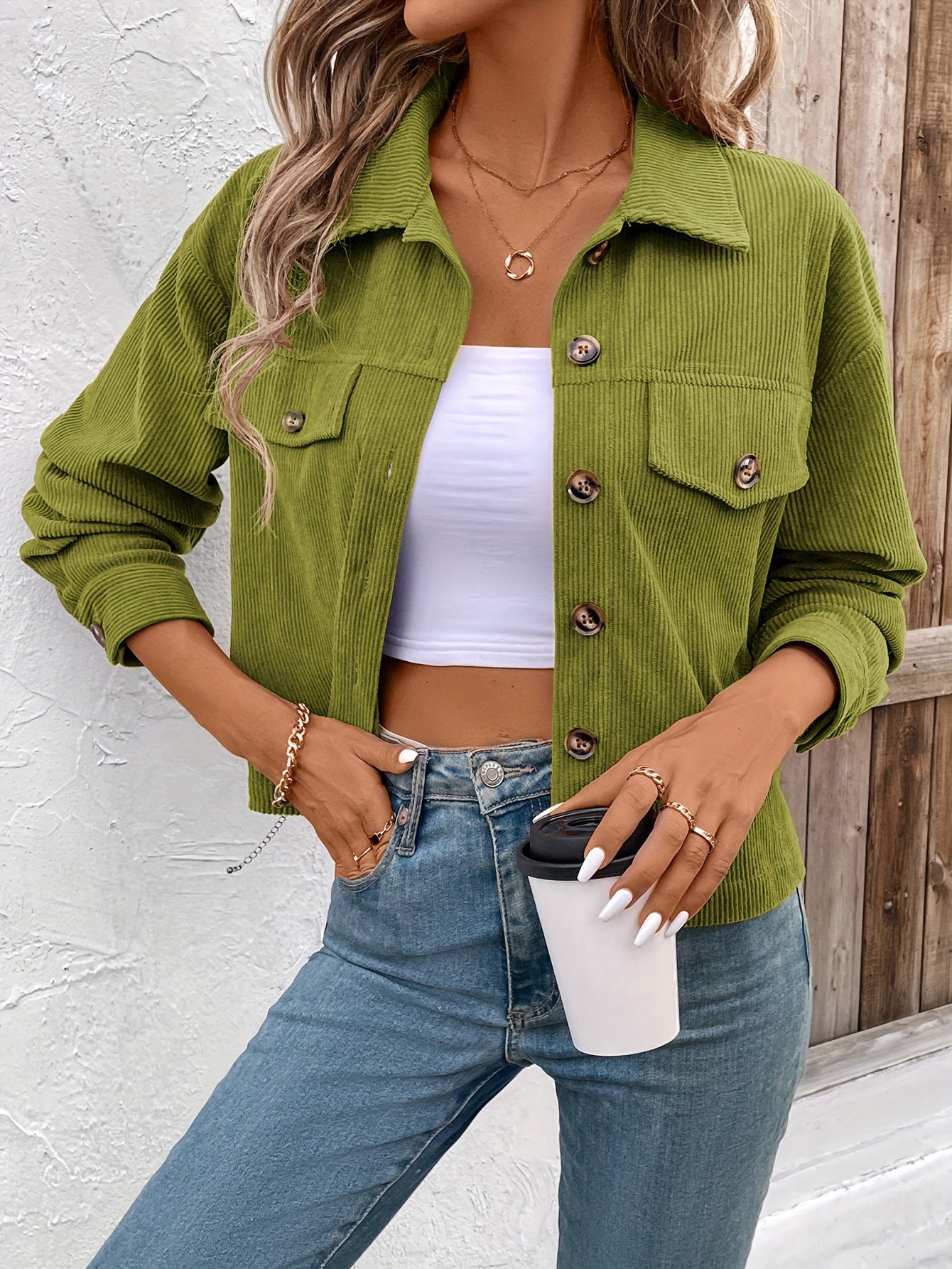 Nichola™ | Langärmelige Jacke Mit Knopfleiste