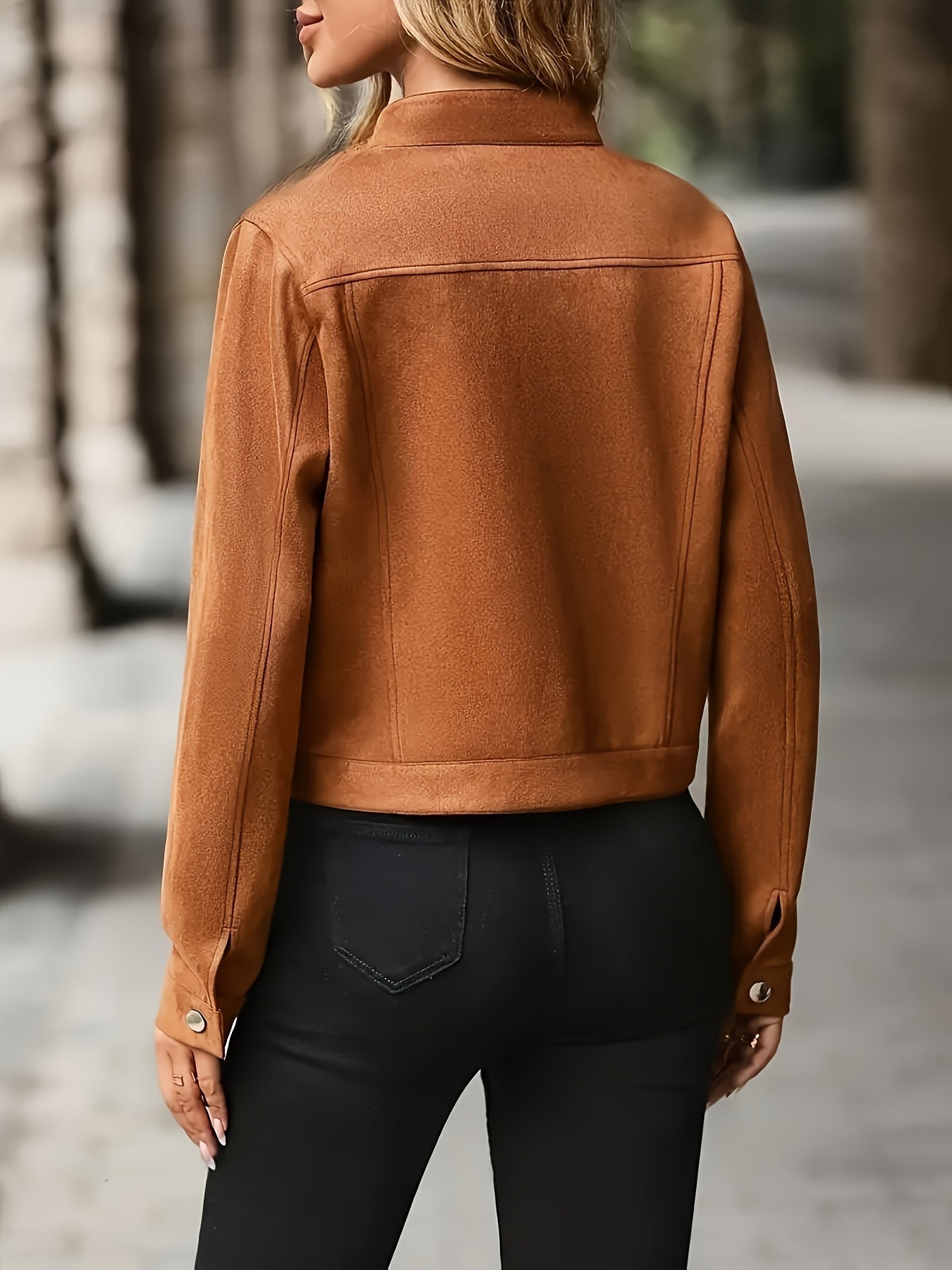 Slavica™ | Vintage Jacke Mit Langen Ärmeln Und Knöpfen Vorne