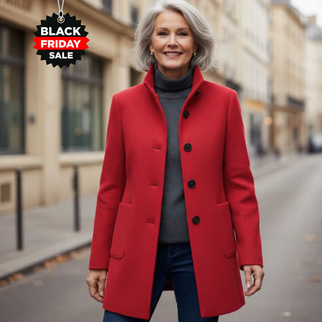 JulietteCannes™ | Eleganter Mantel aus Woll - Black Friday 60 % Rabatt