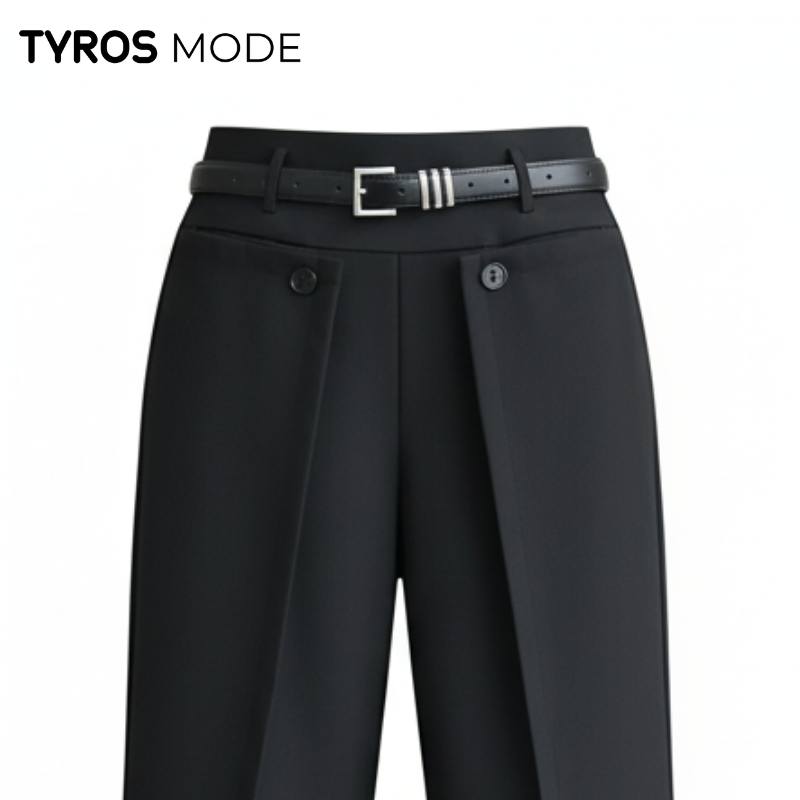 Elara™ | Weite Hose mit drapierten Falten - Weihnachtsrabatt 50 %