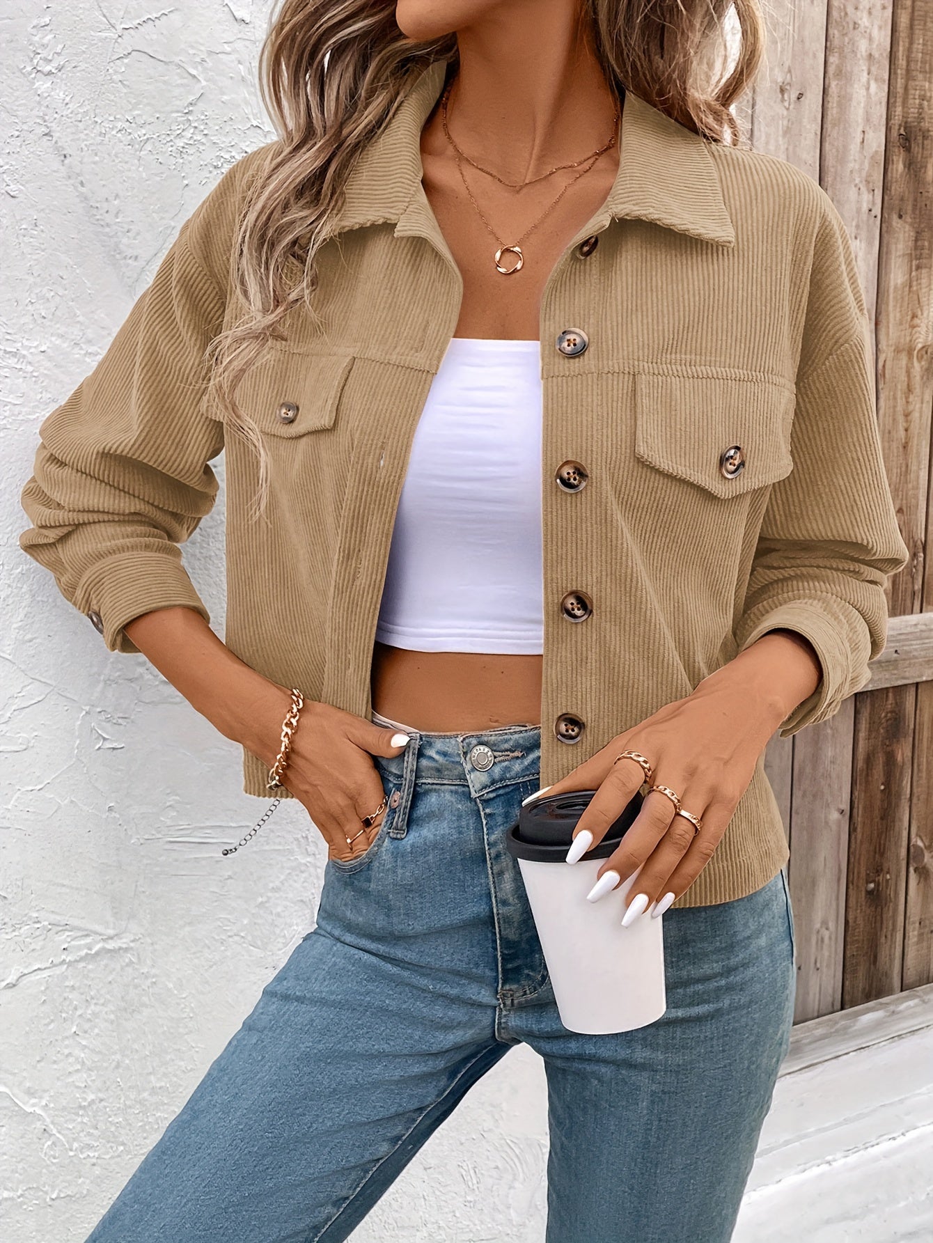 Nichola™ | Langärmelige Jacke Mit Knopfleiste