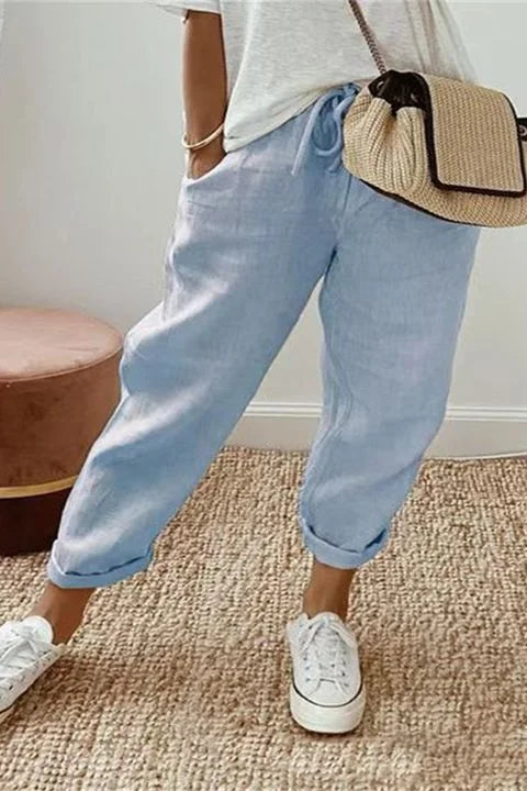 Yaron™ | Solide Hose mit Schräger Tasche und Kordelzug am Bund