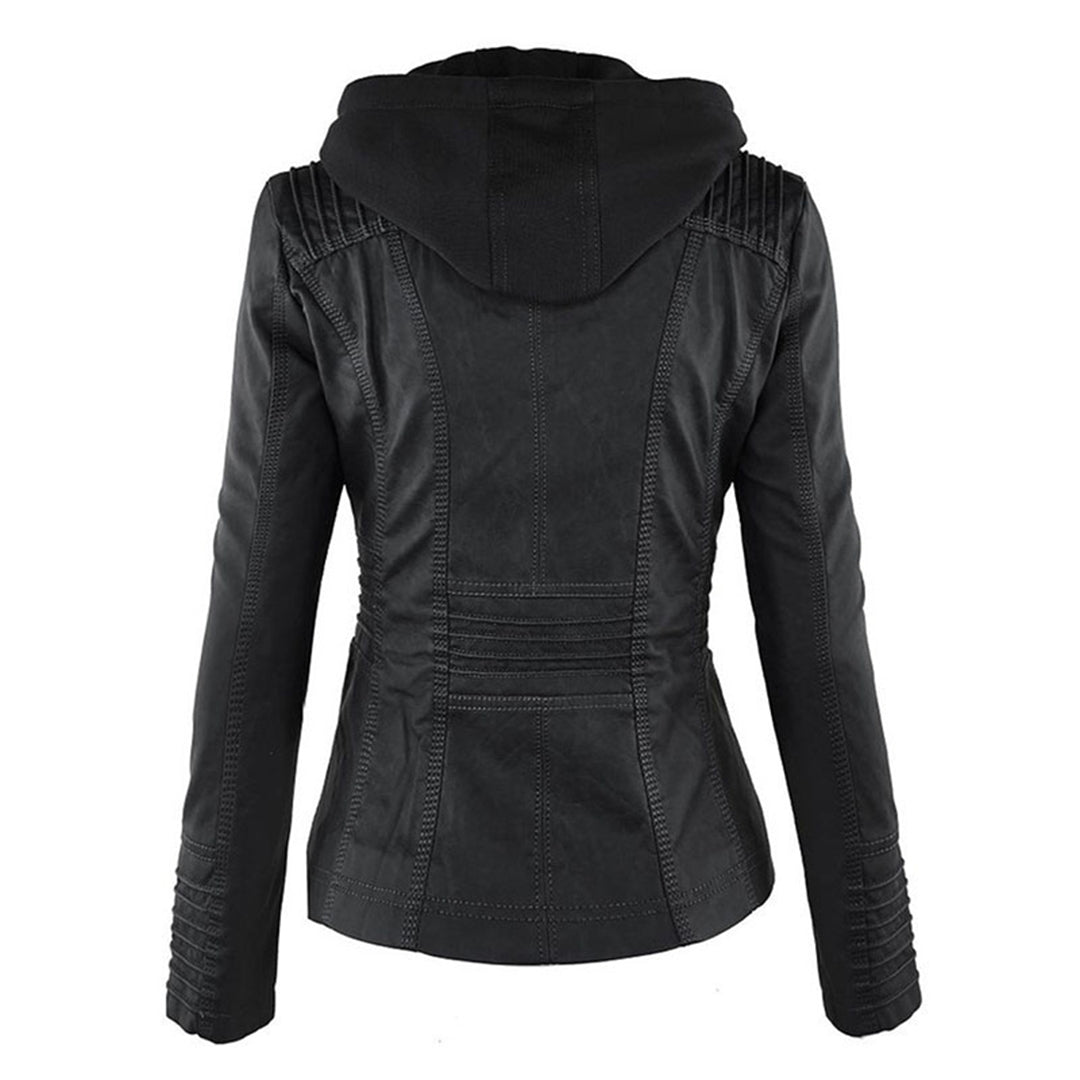 Bellini™ | Modische Lederjacke mit Kapuze