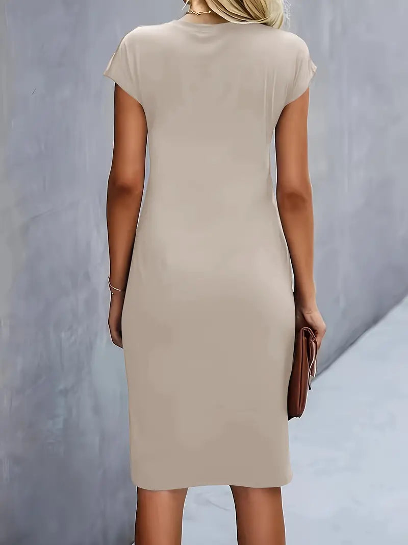 Adelina™ | Stilvolles Kleid Mit Rundhalsausschnitt