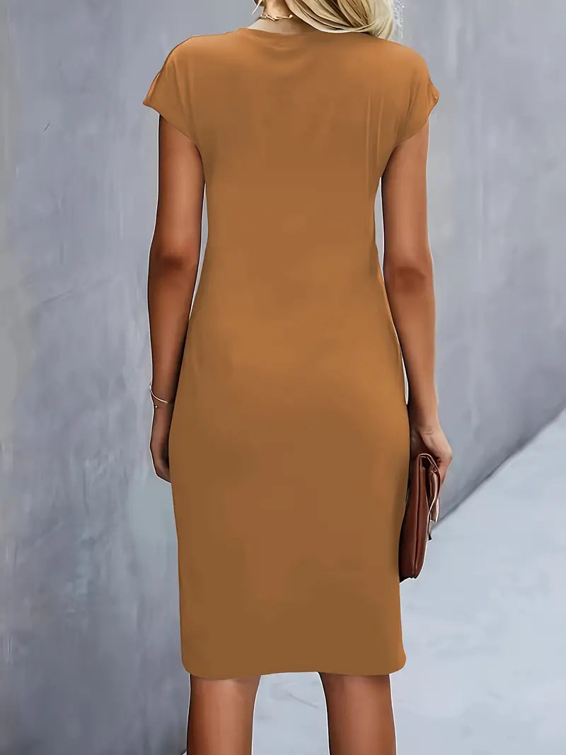 Adelina™ | Stilvolles Kleid Mit Rundhalsausschnitt