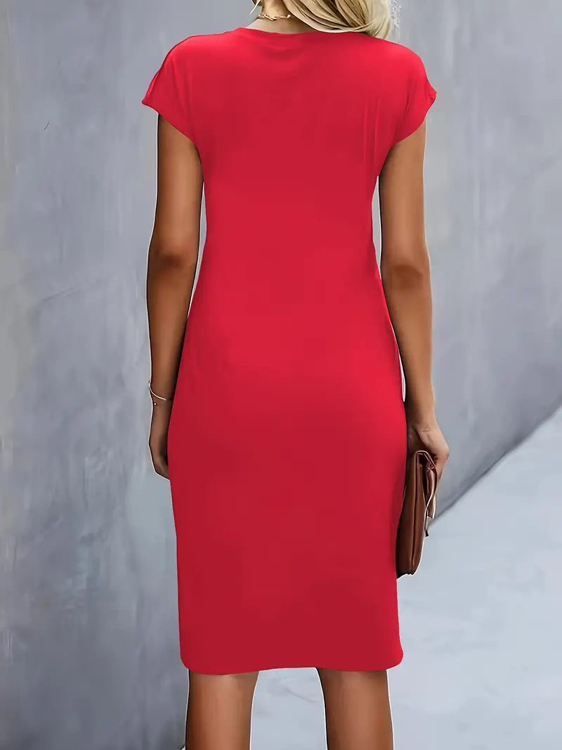 Adelina™ | Stilvolles Kleid Mit Rundhalsausschnitt