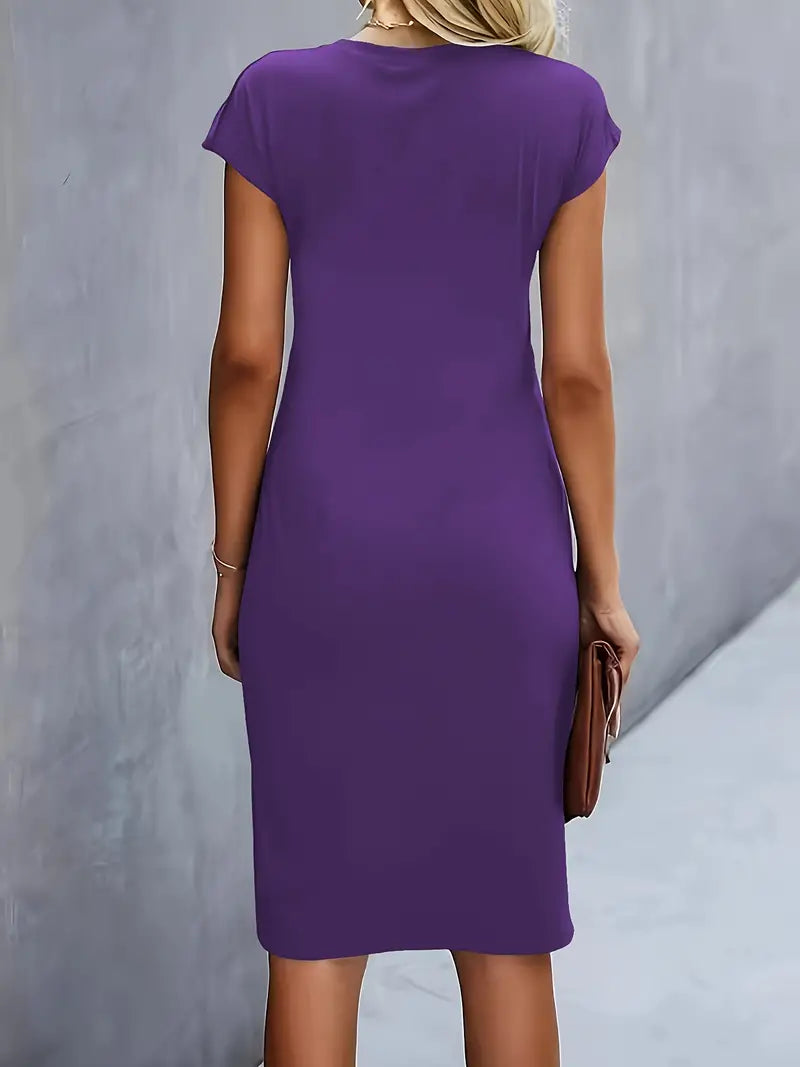 Adelina™ | Stilvolles Kleid Mit Rundhalsausschnitt