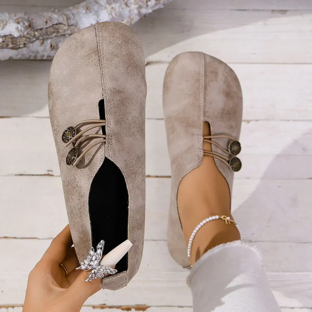 Lydia™ | Orthopädische Hüttenschuhe aus weichem Wildleder