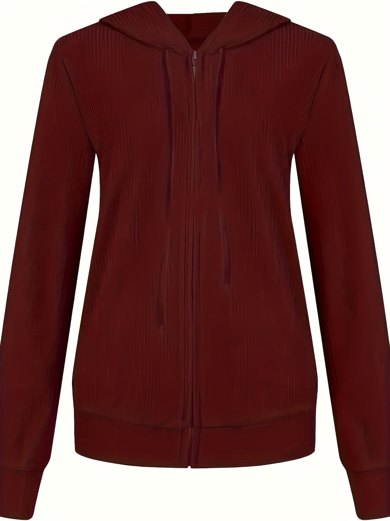 Moira™ | Langärmelige Kapuzenjacke Mit Reißverschluss Und Kordelzug