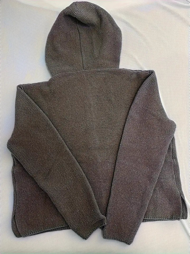 Briselda™ | Eleganter Strickjacke Mit Langen Ärmeln Und Kapuze