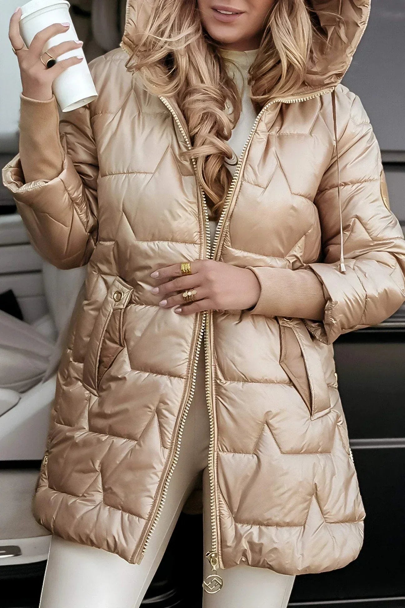 Savrani™ | Eleganter Wintermantel mit Kapuze und Futter