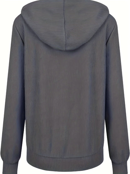 Moira™ | Langärmelige Kapuzenjacke Mit Reißverschluss Und Kordelzug