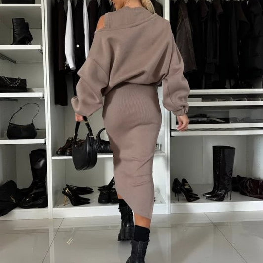 LINA™ | Sweatshirt & Ärmelloses Kleid 2-Teiliges Set