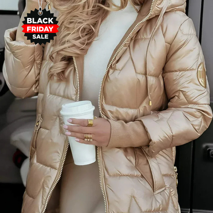 Savrani™ | Eleganter Wintermantel mit Kapuze und Futter - Black Friday 60 % Rabatt