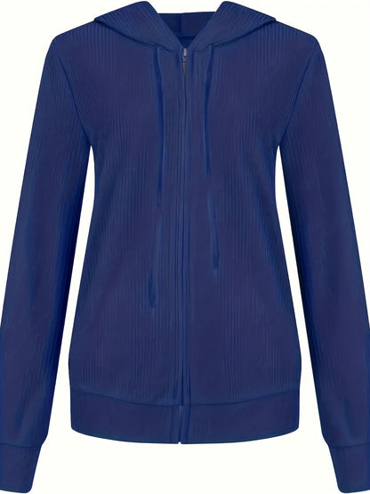 Moira™ | Langärmelige Kapuzenjacke Mit Reißverschluss Und Kordelzug