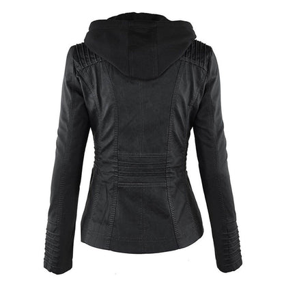 Bellini™ | Modische Lederjacke mit Kapuze