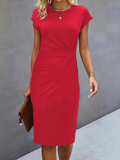 Adelina™ | Stilvolles Kleid Mit Rundhalsausschnitt