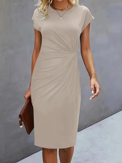 Adelina™ | Stilvolles Kleid Mit Rundhalsausschnitt