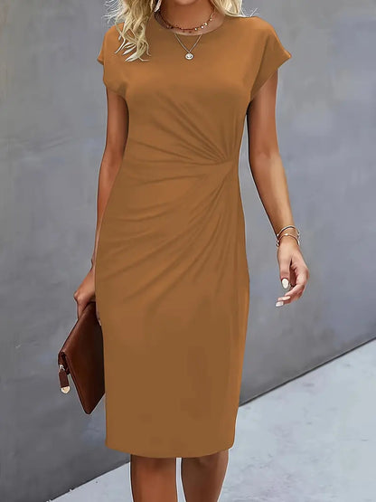 Adelina™ | Stilvolles Kleid Mit Rundhalsausschnitt