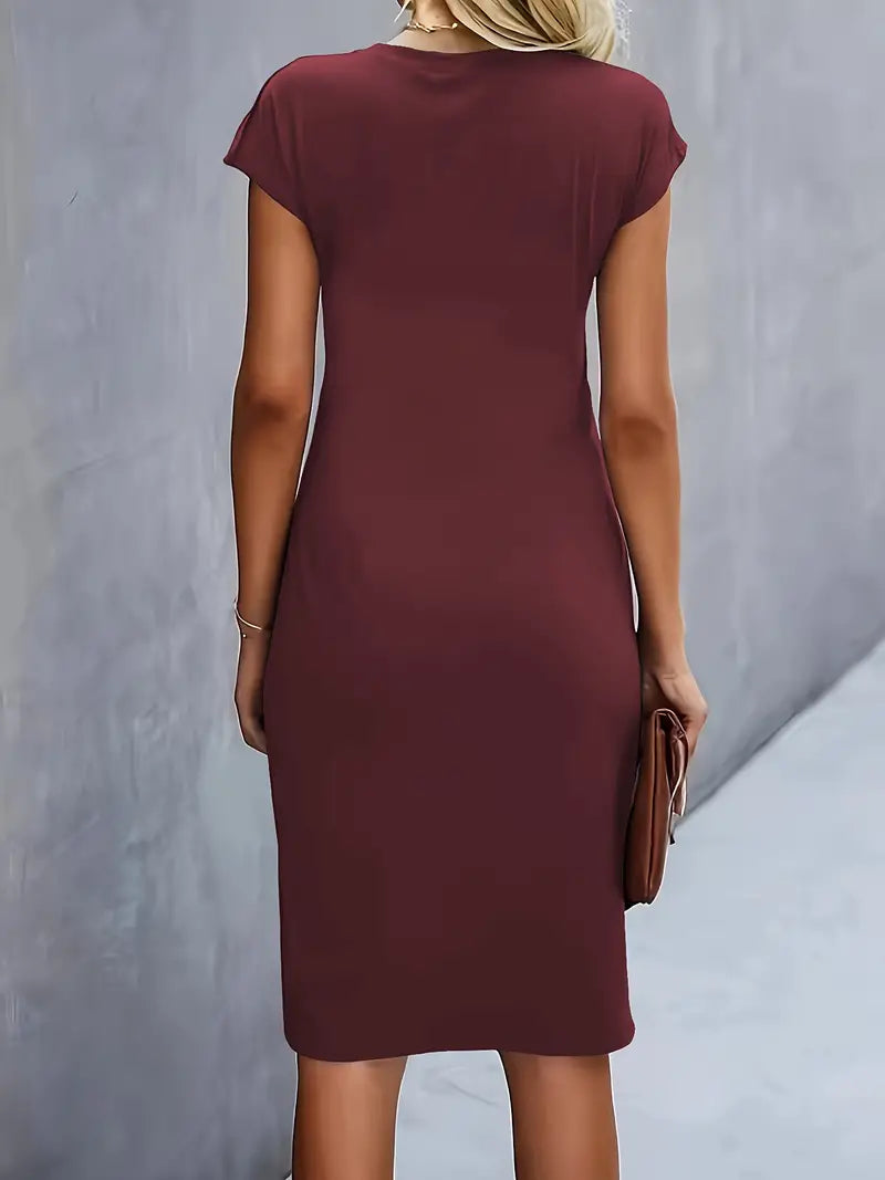 Adelina™ | Stilvolles Kleid Mit Rundhalsausschnitt