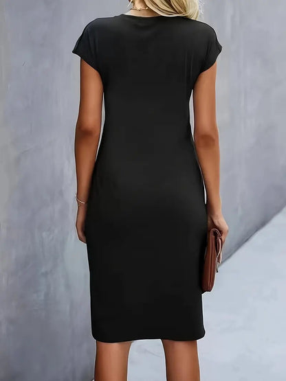Adelina™ | Stilvolles Kleid Mit Rundhalsausschnitt