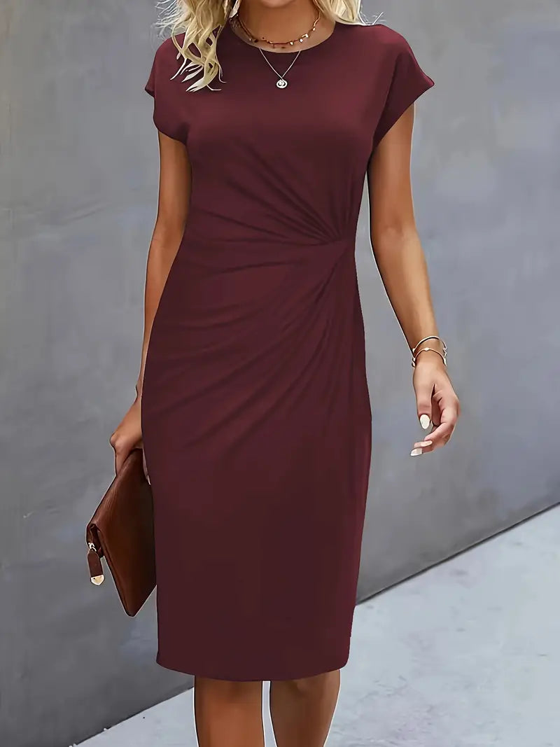 Adelina™ | Stilvolles Kleid Mit Rundhalsausschnitt