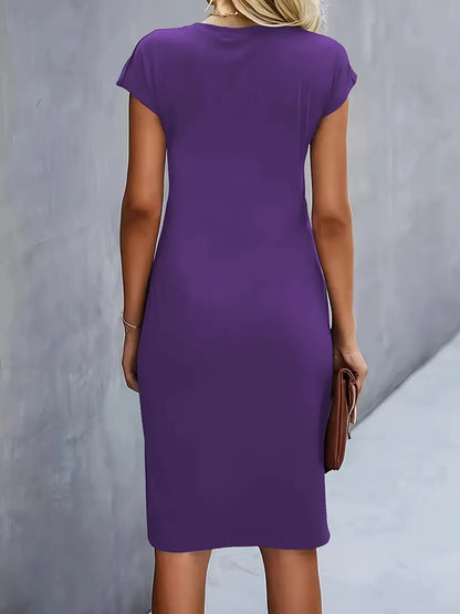 Adelina™ | Stilvolles Kleid Mit Rundhalsausschnitt