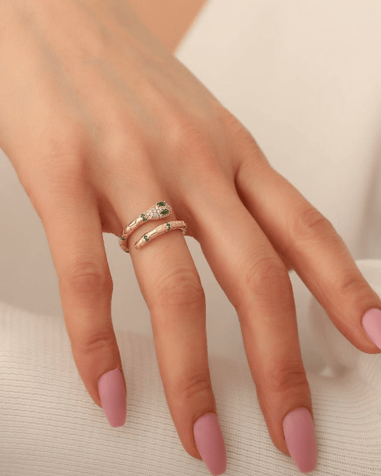 Tyros™ | Green Snaky Ring