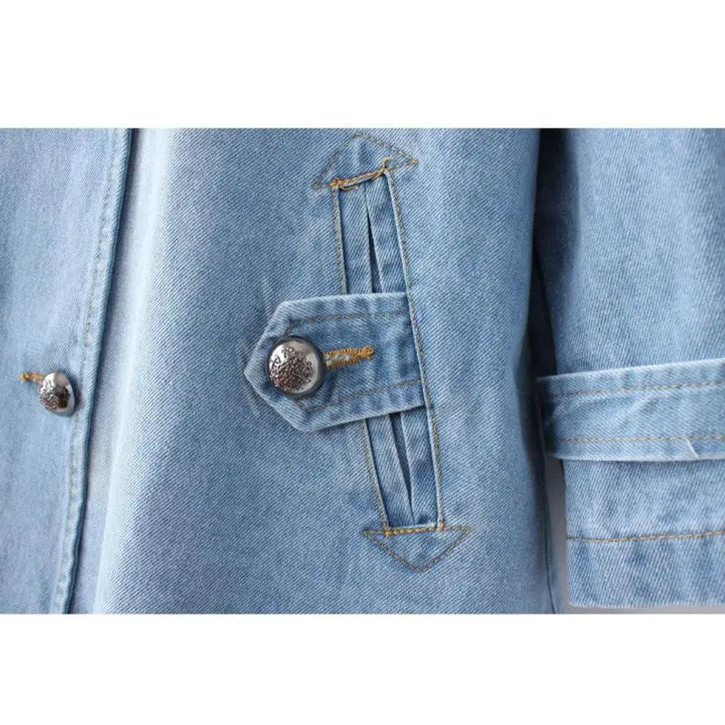 Sezina™ | Stilvoller Cape Mantel Aus Jeansstoff