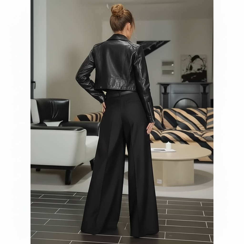 Elara™ | Weite Hose mit drapierten Falten - Weihnachtsrabatt 50 %