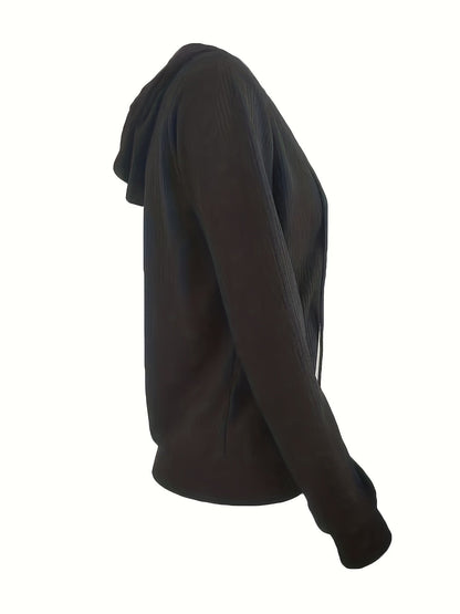 Moira™ | Langärmelige Kapuzenjacke Mit Reißverschluss Und Kordelzug