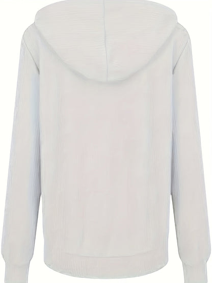 Moira™ | Langärmelige Kapuzenjacke Mit Reißverschluss Und Kordelzug
