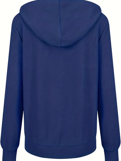 Moira™ | Langärmelige Kapuzenjacke Mit Reißverschluss Und Kordelzug