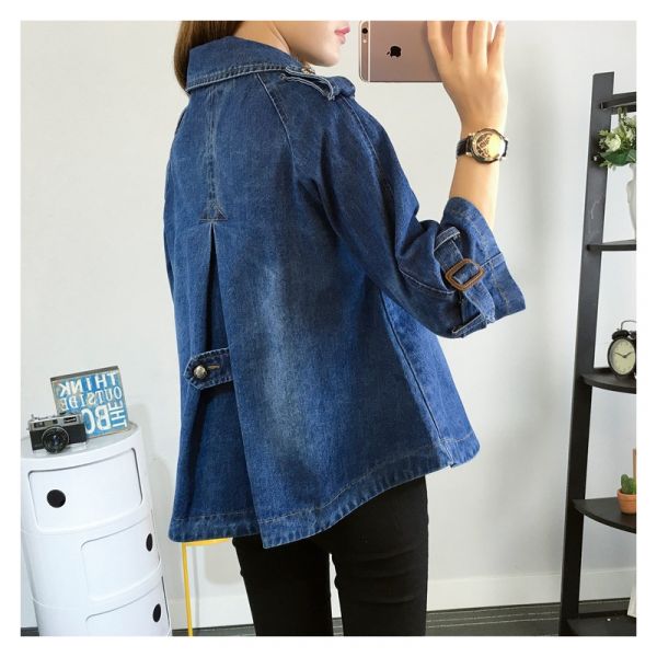 Sezina™ | Stilvoller Cape Mantel Aus Jeansstoff