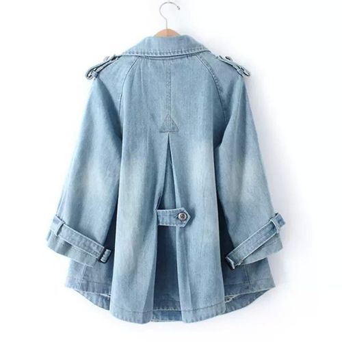 Sezina™ | Stilvoller Cape Mantel Aus Jeansstoff